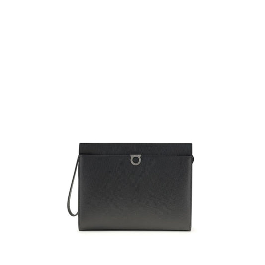 Ferragamo Black Calf Leather Bos Taurus Accessories
