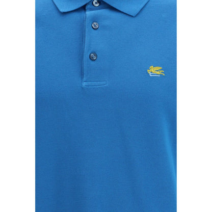 Etro Blue Cotton Polo Shirt