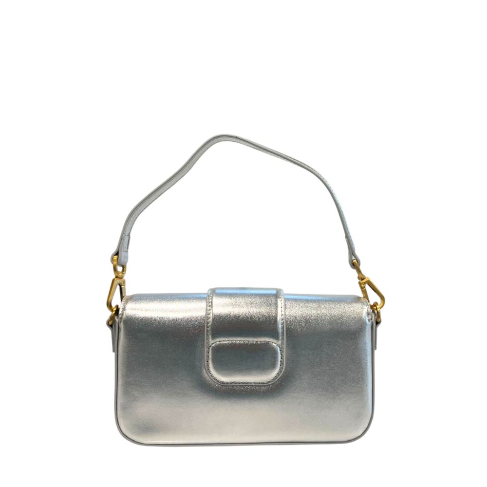 Twinset Silver PU Women Shoulder Bag