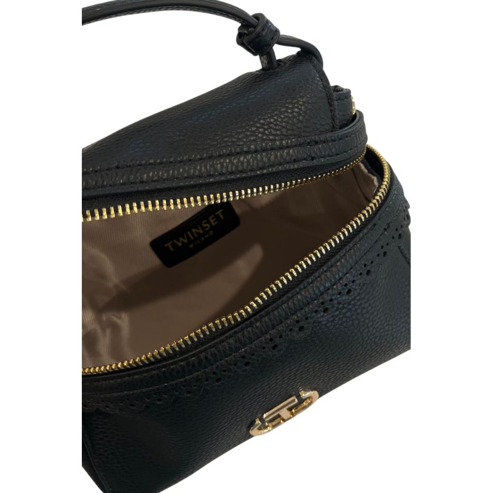 Twinset Black PU Women's Handbag