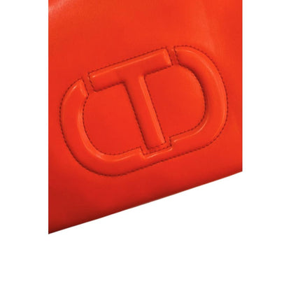 Twinset Orange Faux Leather Women Handbag