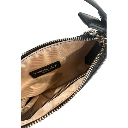 Twinset Black Polyurethane Women Shoulder Bag