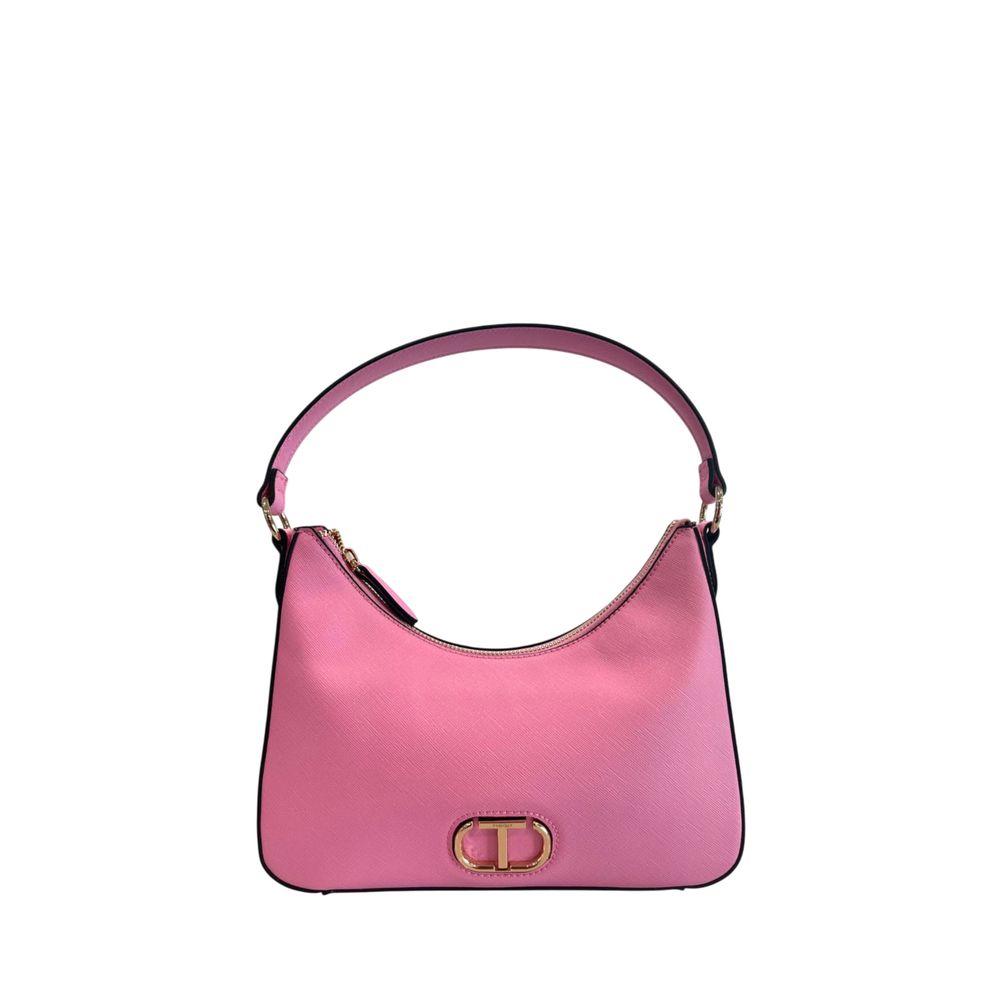 Twinset Pink PU Women Shoulder Bag