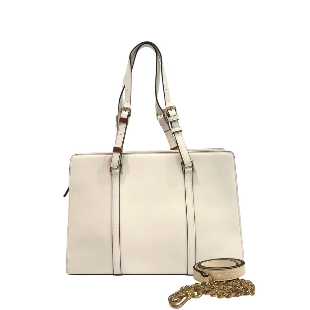Twinset White PU Women Shoulder Bag