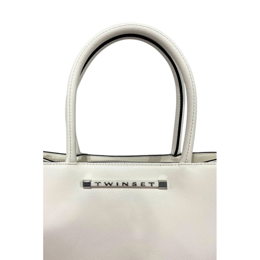Twinset White PU Women Handbag