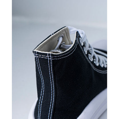 Converse Black Cotton Platform Sneakers