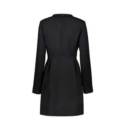 Herno Black Virgin Wool Coat