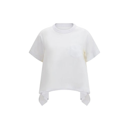 Sacai White Cotton T-Shirt