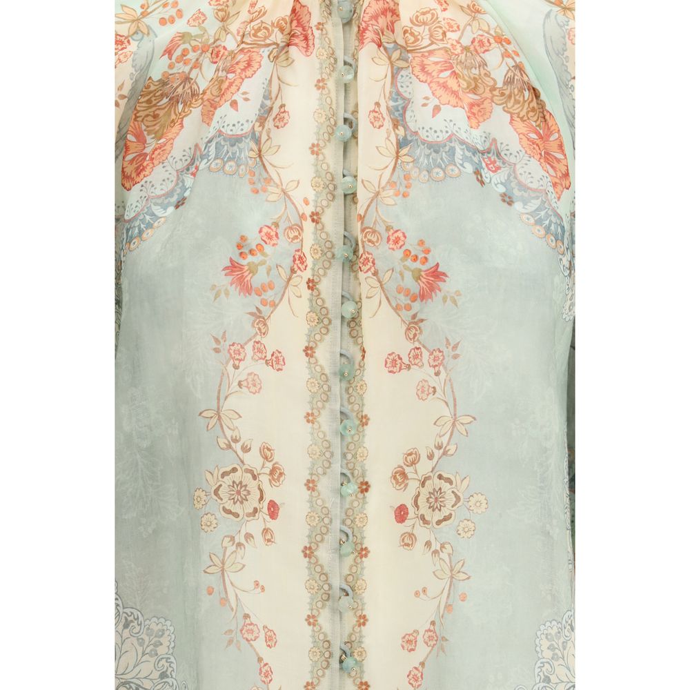 Zimmermann Multicolor Ramie Blouse