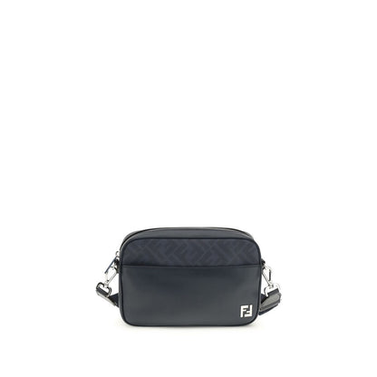 Fendi Blue Calf Leather Bos Taurus Shoulder Bag
