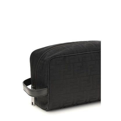 Fendi Black Polyester Luggage And Travel