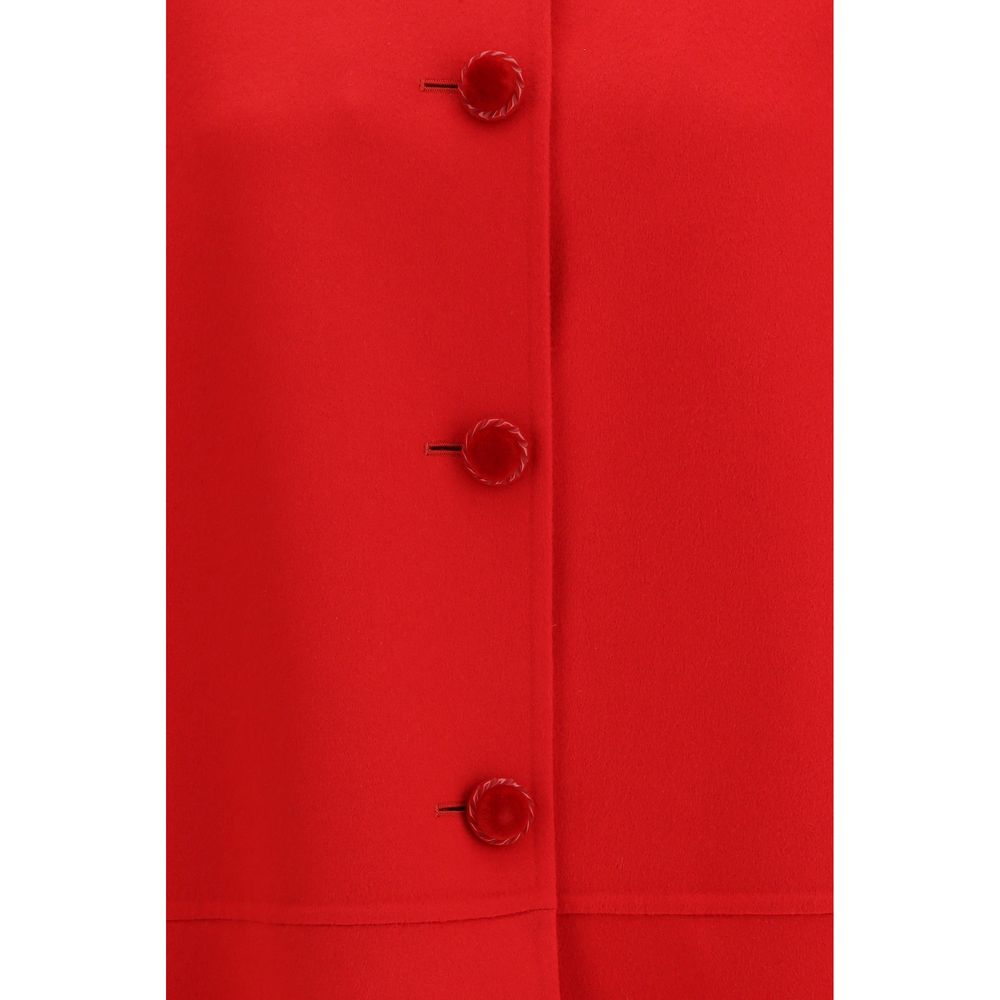 Valentino Multicolor Fleece Wool Coat