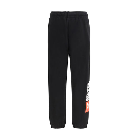 Diesel Black Cotton Joggers (Workout Pants)