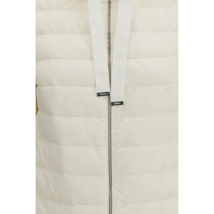 Herno Beige Polyester Biker Jacket