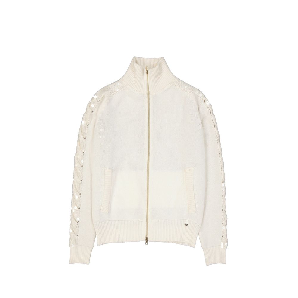 Herno White Cashmere Cardigan