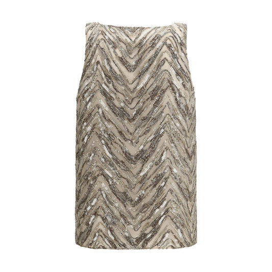 Brunello Cucinelli Beige Silk Blouse