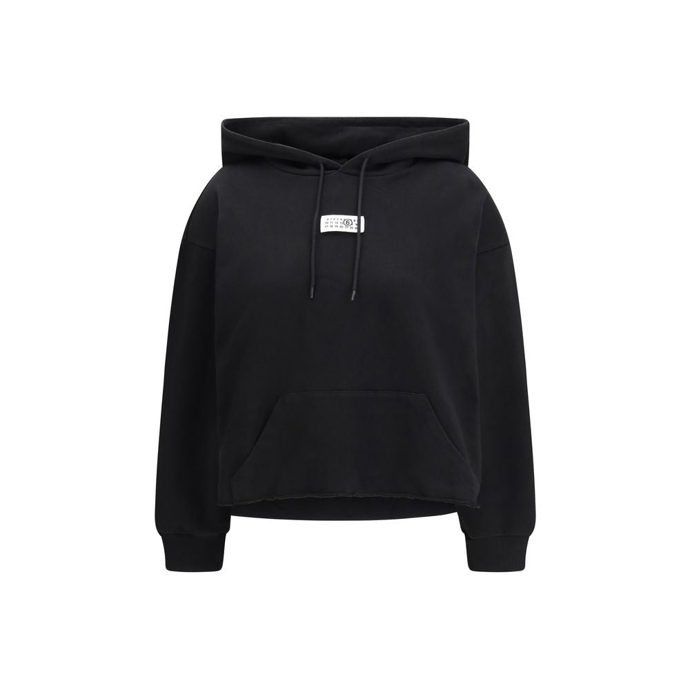 MM6 Black Cotton Sweatshirt