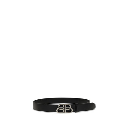 Balenciaga Black Calf Leather Bos Taurus Belt