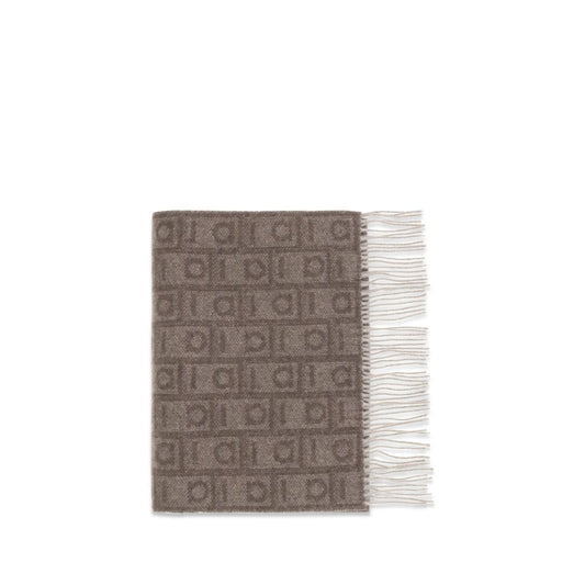 Ferragamo Brown Cashmere Scarf