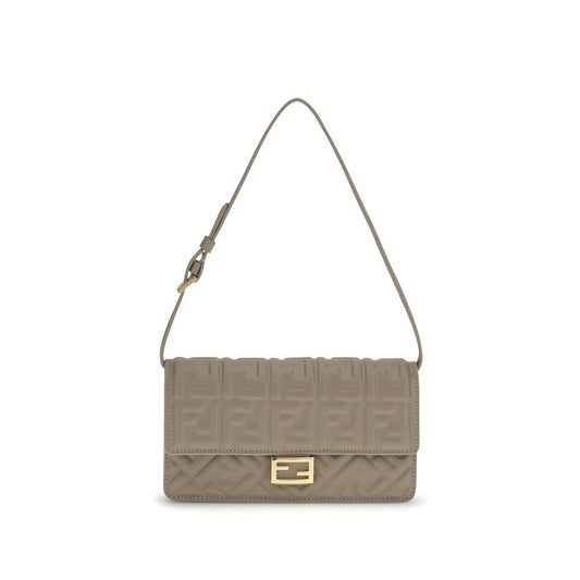 Fendi Gray Calf Leather Bos Taurus Wallet