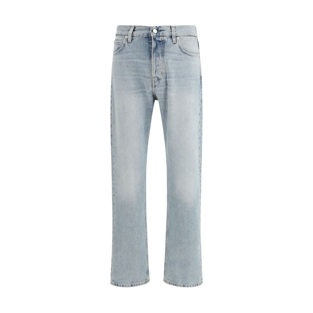 Haikure Blue Cotton Straight-Leg Jeans