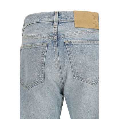 Haikure Blue Cotton Straight-Leg Jeans