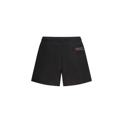 Moncler Black Polyamide Swim Shorts