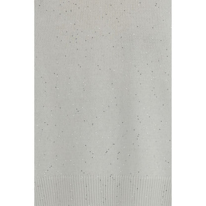 Brunello Cucinelli White Cotton Sweatshirt