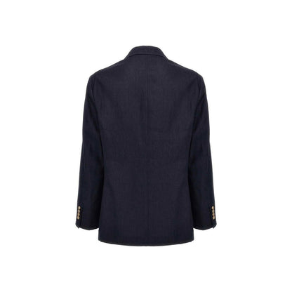 Brunello Cucinelli Blue Linen Coat