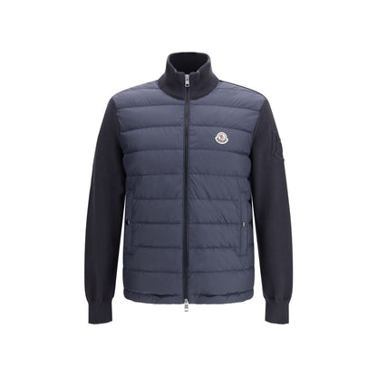 Moncler Blue Cotton Full-Length Jacket