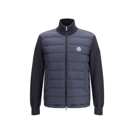 Moncler Blue Cotton Full-Length Jacket