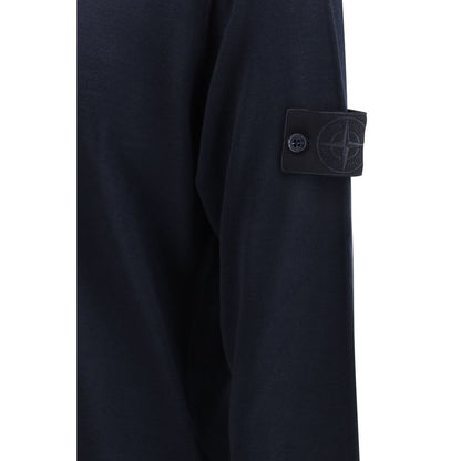 Stone Island Blue Fleece Wool Sweatshirt