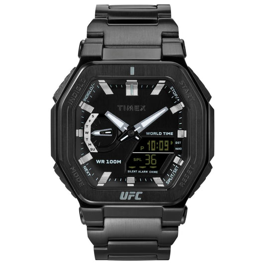 Timex Black Stainless Steel Sport Watch