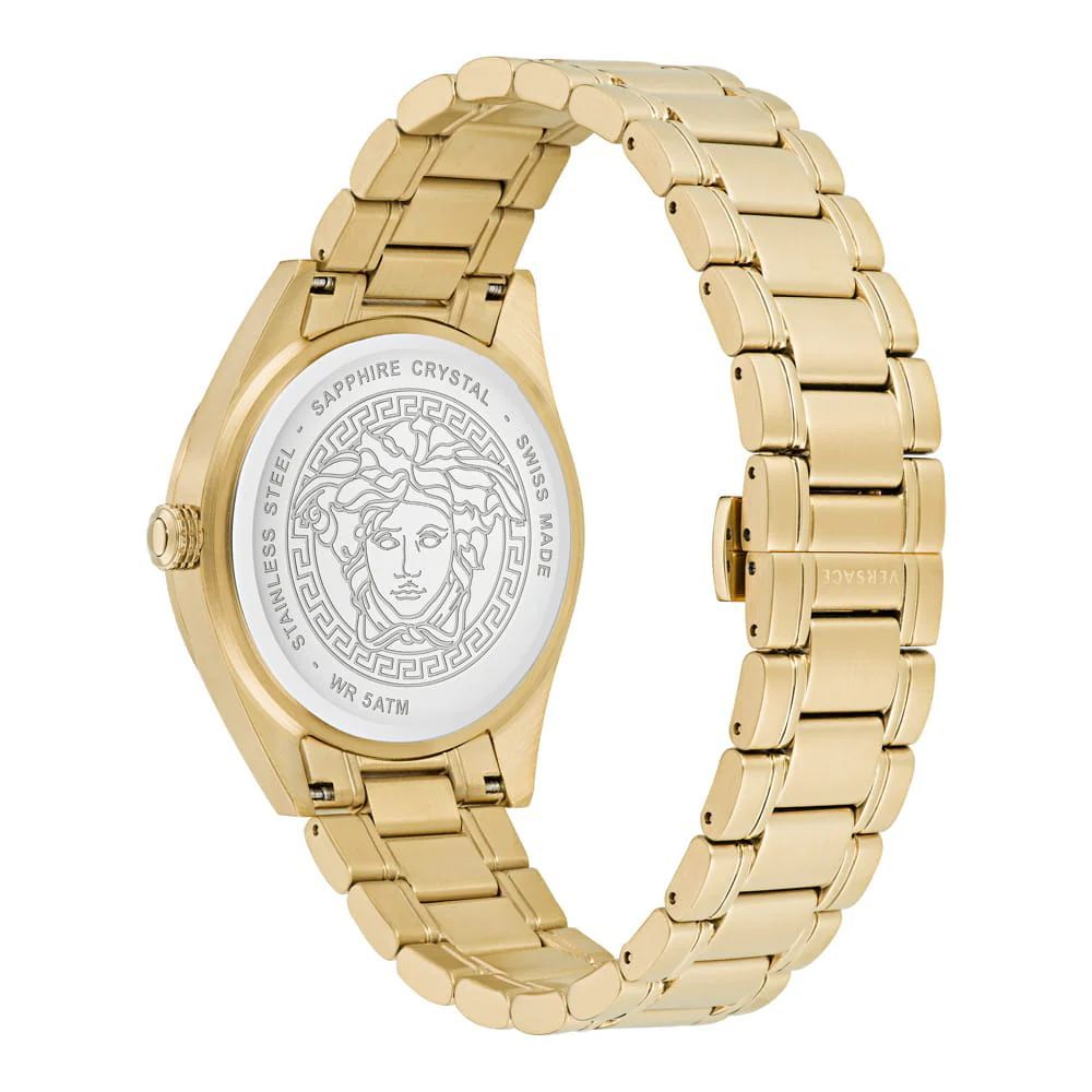 Versace Gold Stainless Steel Dress Watch