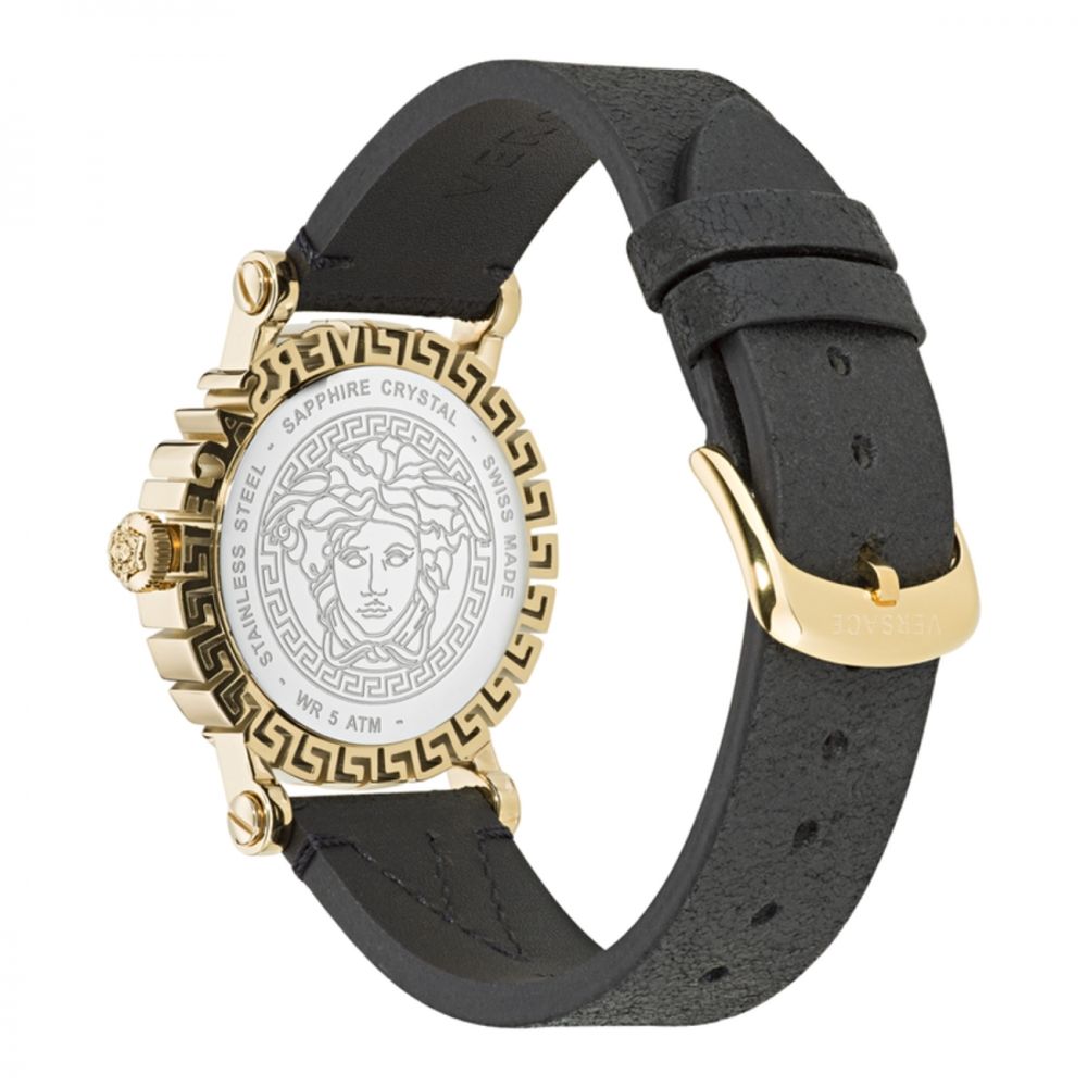 Versace Black Fur Dress Watch
