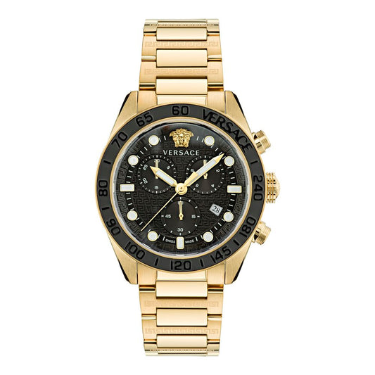 Versace Gold Stainless Steel Dress Watch