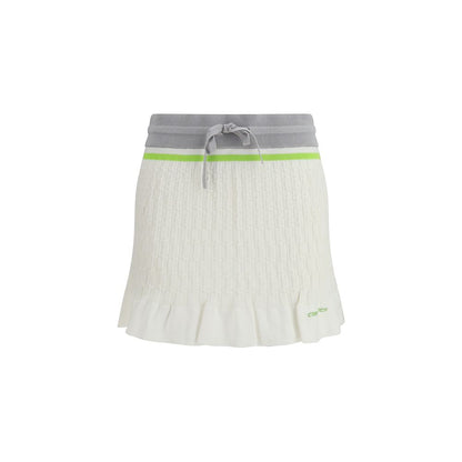 Casablanca White Cotton Mini Skirt