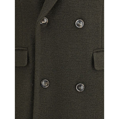 Cruna Bicolor Fleece Wool Coat