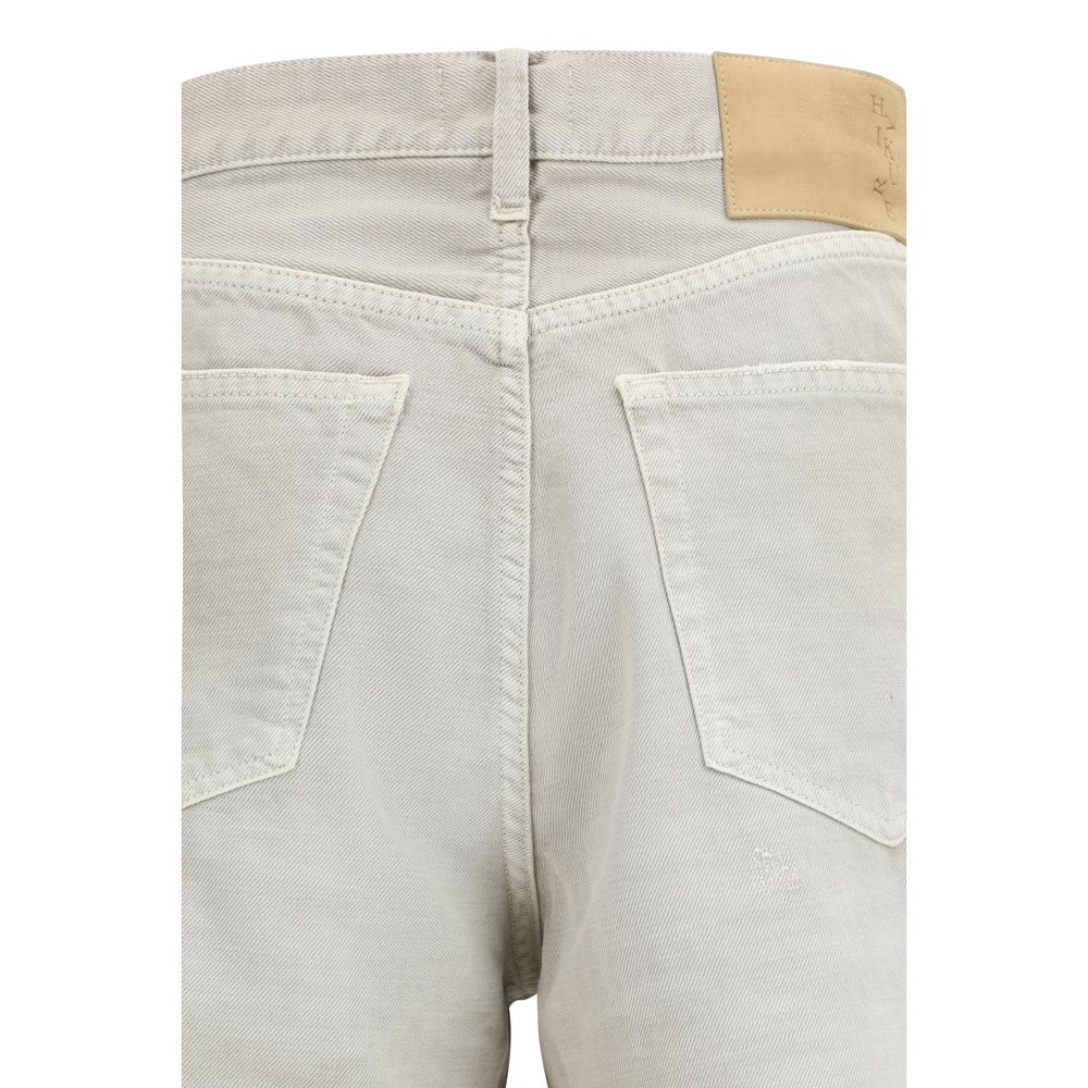 Haikure Gray Cotton Straight-Leg Jeans