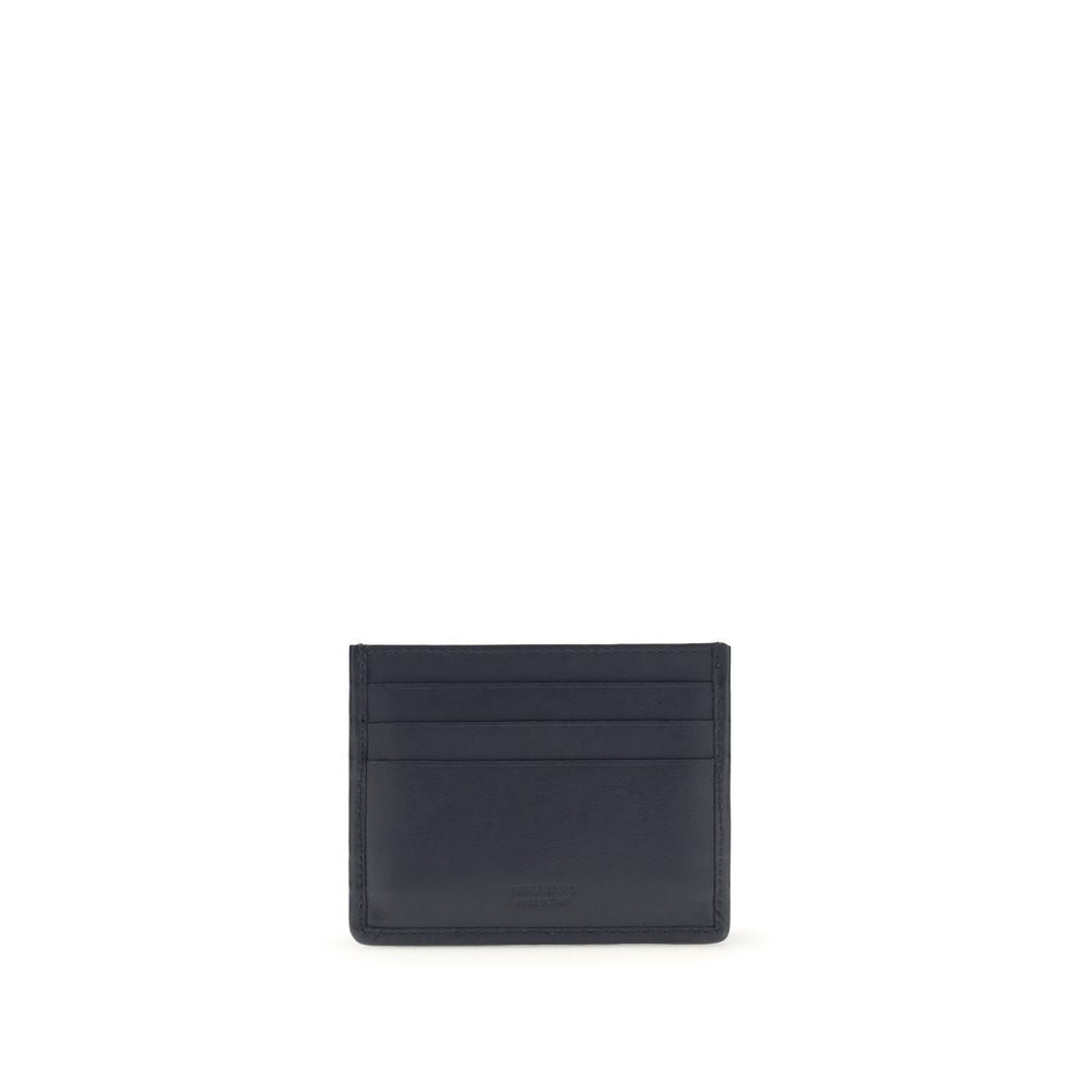 Ferragamo Blue Calf Leather Bos Taurus Wallet