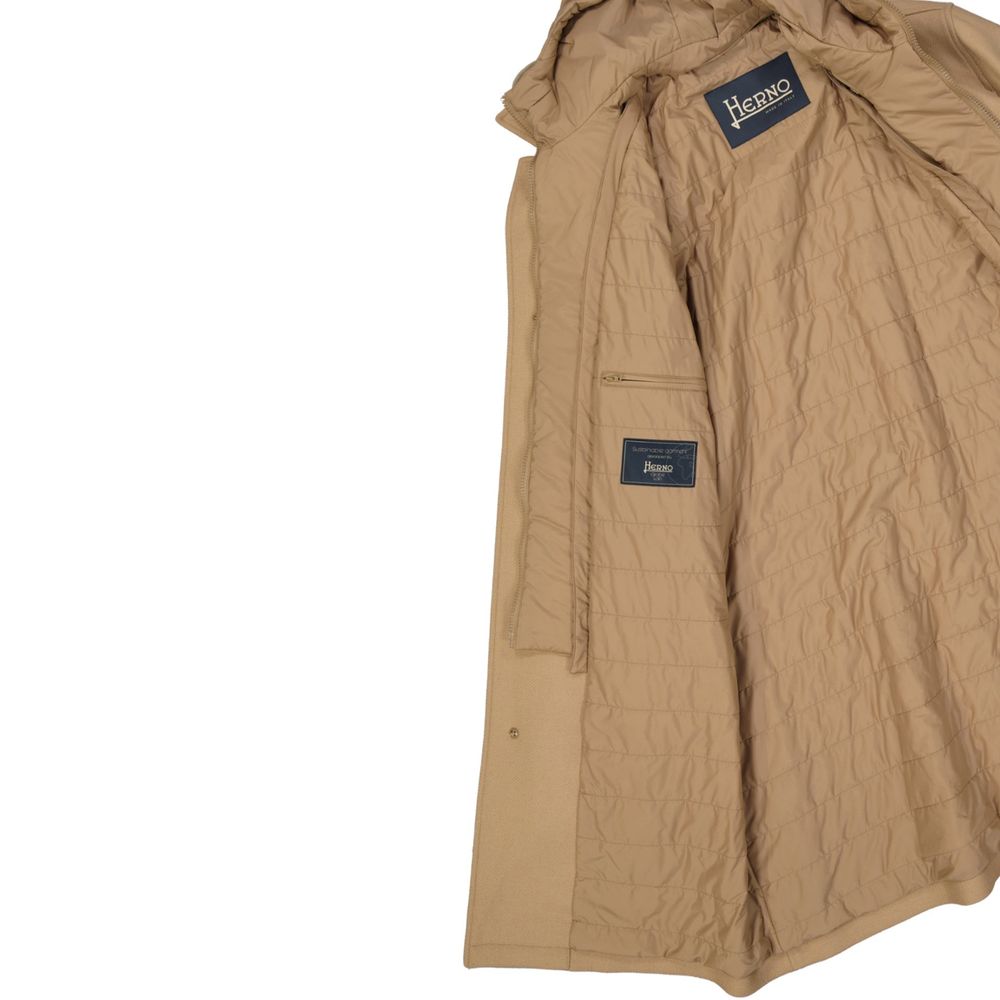 Herno Brown Polyamide Coat