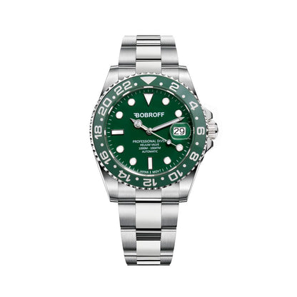 Bobroff Silver Stainless Steel Sport Watch