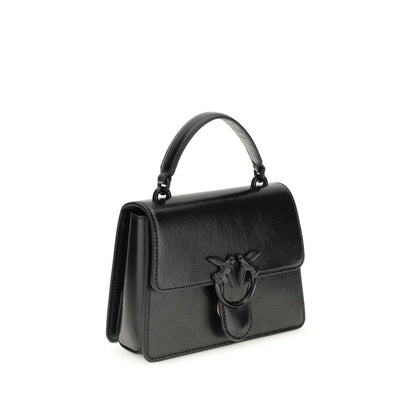 PINKO Black Goatskin Handbag