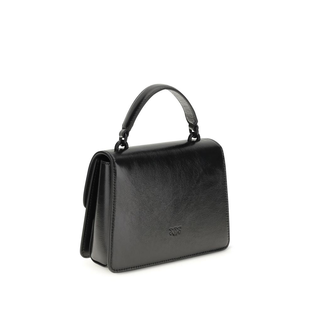 PINKO Black Goatskin Handbag