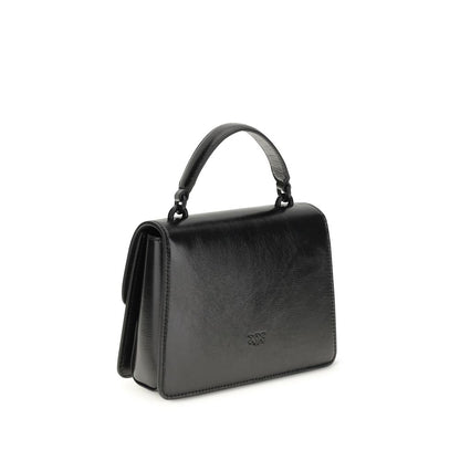 PINKO Black Goatskin Handbag