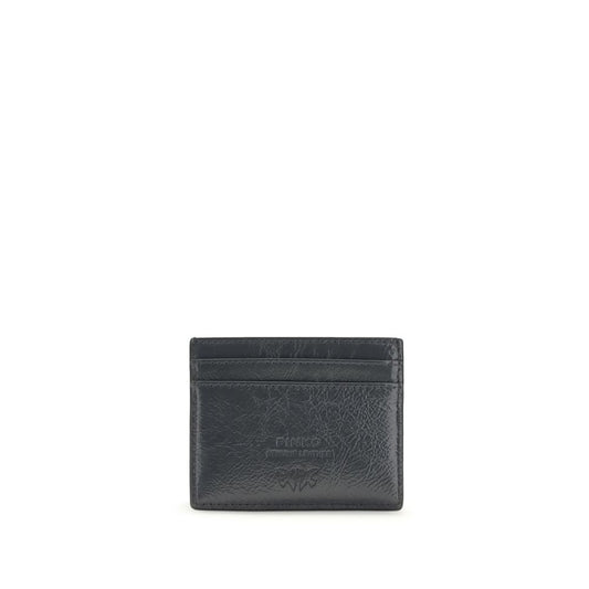 PINKO Gray Calf Leather Bos Taurus Wallet