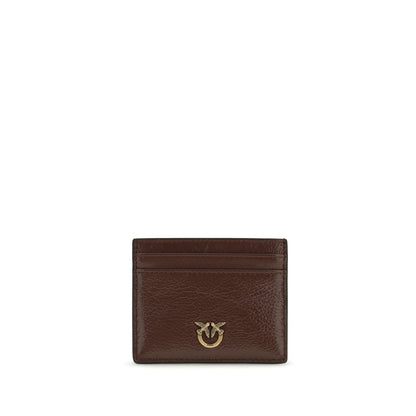 PINKO Bordeaux Calf Leather Bos Taurus Wallet