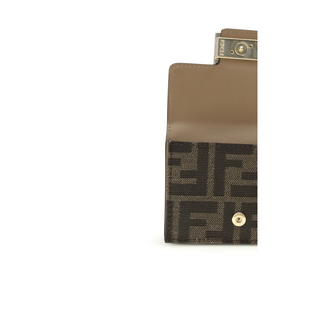 Fendi Brown Fabric Wallet