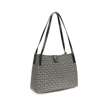 Balmain Black Cotton Shoulder Bag