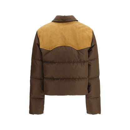 Miu Miu Brown Recycled Polyester Full-Length Jacket